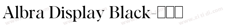 Albra Display Black字体转换